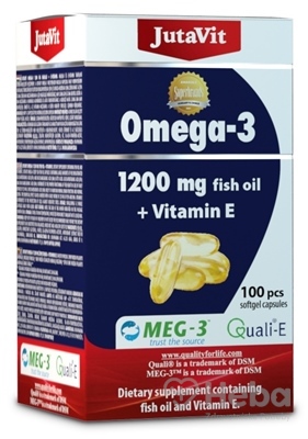 JutaVit Omega-3 1200 + vitamín E  cps 1x100 ks