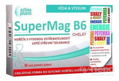 Astina SuperMag B6 Chelát  30 kapsúl