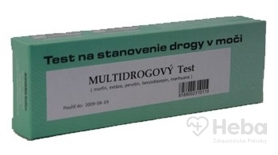 Biogema Multidrogový Test Jednokrokovy  drogový test na morfín, marihuanu, pervitín, extázu a benzodiazepíny (v moči) 1x1 ks