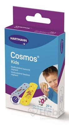 COSMOS Detská  náplasť na rany, 2 veľkosti (1,9cmx7,2cm) (1,6cmx5,7cm) 1x20 ks
