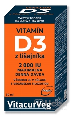Pharmalife VITAMÍN D3 z lišajníka 2000 IU  kvapky 1x30 ml