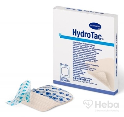 HydroTac - krytie na rany penové hydropolymérové  impregnované gélom (10x10 cm) 1x10 ks