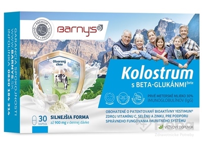 Barny's KOLOSTRUM s beta-glukánmi + darček  cps 1x30 ks + darček 1ks, 1x1 set