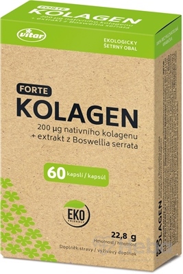 Vitar Kolagén Forte + extrakt z Boswellia serrata  60 kapsúl