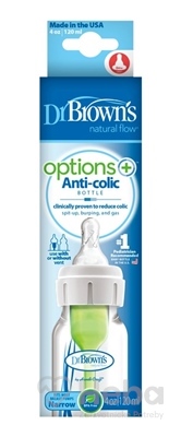 DR.BROWN'S Fľaša dojčenská Anti-colic Options+ 120ml BPA FREE