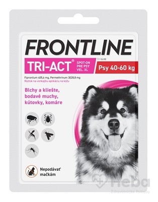 FRONTLINE Tri-act Spot-On pre psy XL (40-60 kg)  6 ml pipeta