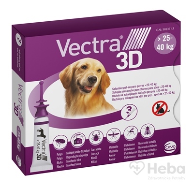 VECTRA 3D 3X4.7ML PES 25-40KG PURPUROVA