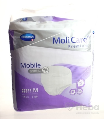 MoliCare Premium Mobile 8 kvapiek M  fialové, plienkové nohavičky naťahovacie, 1x14 ks