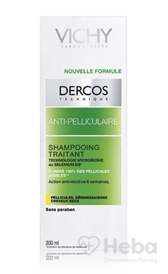 VICHY DERCOS ANTI-PELLICULAIRE Šampón  proti suchým lupinám, suché vlasy (M0362900) 1x200 ml