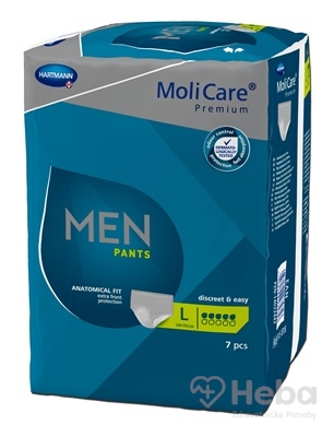 MoliCare Premium MEN PANTS 5 kvapiek L  inkontinenčné naťahovacie nohavičky 1x7 ks
