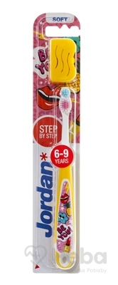 Jordan Step 3 Detská zubná kefka 6-9 rokov, ružová 1 ks