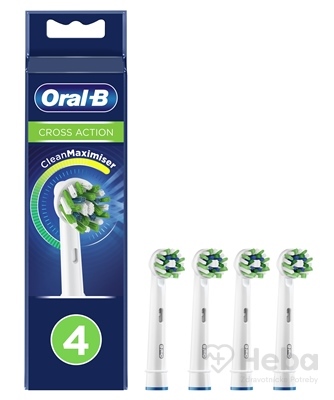 Oral B Náhradné Hlavice Cross Action  4 čistiace hlavice pre elektrickú zubnú kefku