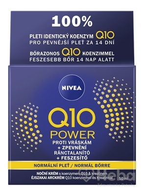 NIVEA Q10 Power Vypĺňajúci nočný krém proti vráskam, 50 ml