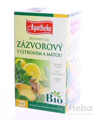 Apotheke bio Selection Zázvor. čaj s Citr. a Mätou  20x1,5 g (30 g)