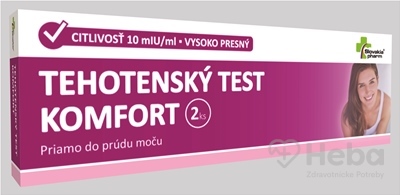 Slovakiapharm TEHOTENSKÝ TEST KOMFORT  1x2 ks