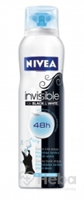NIVEA Black & White Invisible Pure Sprej antiperspirant, 150 ml