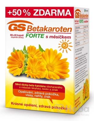 GS Betakarotén Forte s nechtíkom  120 kapsúl (80+40 zadarmo)