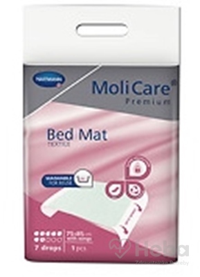 MoliCare Premium Bed Mat Textile 7 kvapiek 75x85cm  textilná absorpčná podložka s krídelkami, 1x1 ks