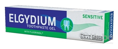 Elgydium Sensitive  gélová zubná pasta s fluorinolom k ochrane citlivých zubov 1x75 ml