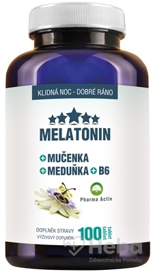 Pharma Activ Melatonín + mučenka + meduňka + B6  100 tabliet