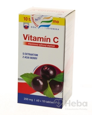 Dobré zo Slovenska Vitamín C 200 mg  70 tabliet acai (60+10 zadarmo)