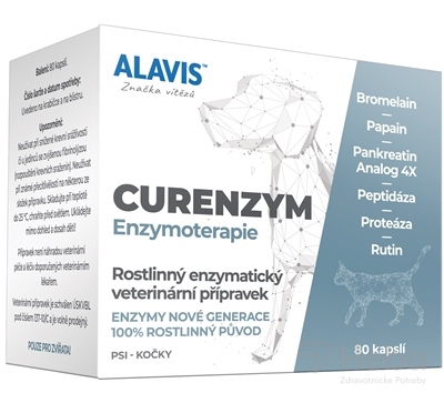 Alavis Curenzym Enzymoterapia  cps pre psy a mačky 1x80 ks