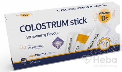 mcePharma COLOSTRUM stick  prášok s jahodovou príchuťou, vrecúška 1x30 ks