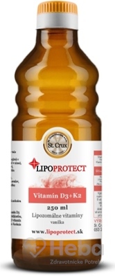 D3+K2 LIPOPROTECT - St. Crux  lipozomálne vitamíny v oleji, vanilka, 1x250 ml