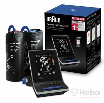 BRAUN EXACTFIT™ 5 CONNECT BUA6350, Ramenný tlakomer s funkciou Bluetooth
