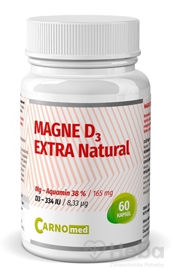 CarnoMed Magne D3 Extra Natural  60 kapsúl