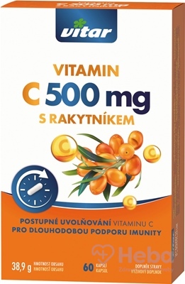 Revital Premium Vitamín C 500 mg s rakytníkom  60 kapsúl
