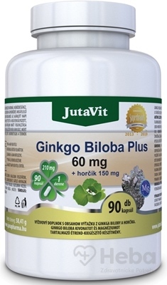 JutaVit Ginkgo Biloba Plus 60 mg + Horčík 150 mg  90 kapsúl