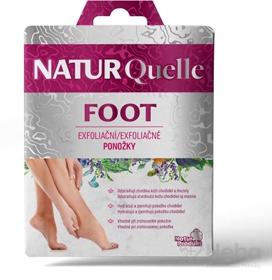 NATURQuelle FOOT Exfoliačné ponožky  1 pár + roztok 2x20 ml, 1x1 set