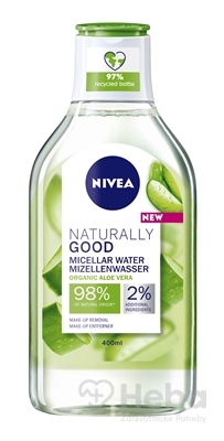 NIVEA Naturally Good Micelárna voda, 400 ml
