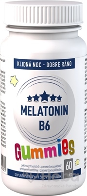 MELATONÍN B6 Gummies - Clinical  pektínové bonbóny s pomarančovu príchuťou 1x60 ks