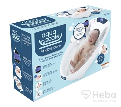 BABY PATENT Vanička digitálna pre deti 3v1 Aquascale s váhou a teplomerom