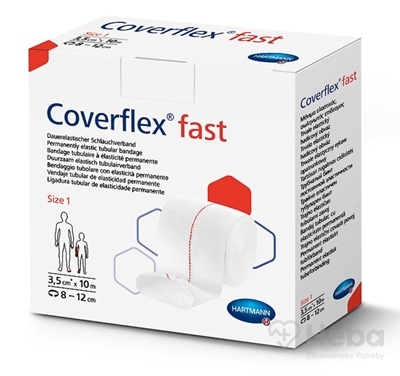 Coverflex fast elastický hadicový obväz  veľ. 1 (3,5cm x 10m) 1x1 ks