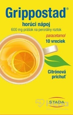 Grippostad horúci nápoj  plo por 600 mg (vre.PAP/Al/LDPE) 1x10 ks