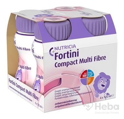 Fortini Compact Multi Fibre  s jahodovou príchuťou 4x125 ml