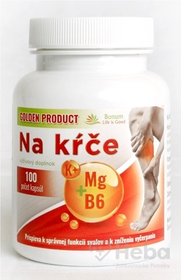 Golden Product Na kŕče Magnézium + vitamín B6 + Draslík  100 kapsúl