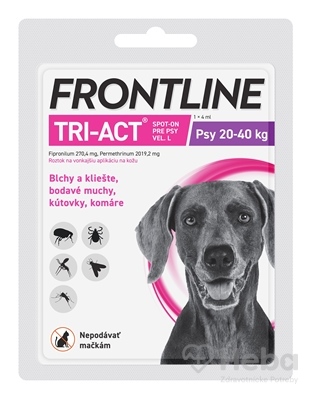 FRONTLINE Tri-act Spot-On pre psy L (20-40 kg)  4 ml pipeta