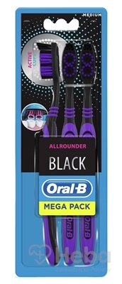Oral B Zubná Kefka Sensitive Black  3 zubné kefky