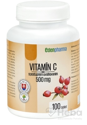 EDENPharma Vitamín C 500 mg  100 tabliet s postupným uvoľňovaním