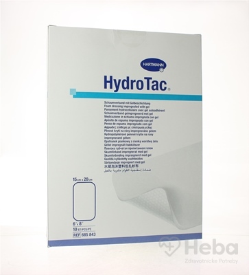 HydroTac - Krytie na rany penové hydropolymérové  impregnované gélom (15x20 cm) 1x10 ks