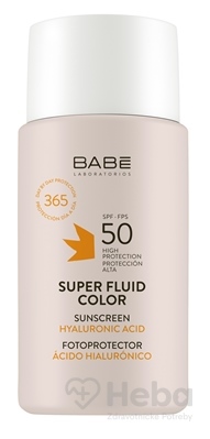 Babé Super Fluid Color tónovaný fluid na opaľovanie SPF50  50 ml opaľovací fluid
