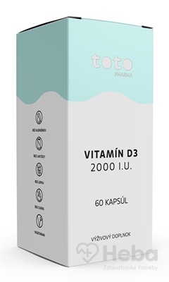 TOTO Vitamín D3 2000 I.U.  60 kapsúl