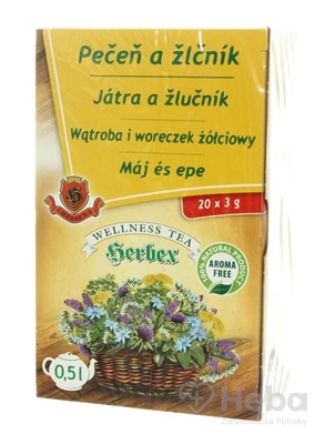Herbex Pečeň a Žlčník  bylinný čaj 20x3 g (60 g)