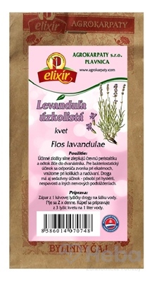 AGROKARPATY LEVANDULA ÚZKOLISTÁ kvet  bylinný čaj 1x30 g
