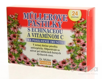 Müllerove pastilky s echinaceou a vitamínom C  24 pastiliek na imunitu