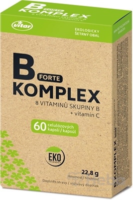 Vitar B-komplex Forte + vitamín C  60 kapsúl